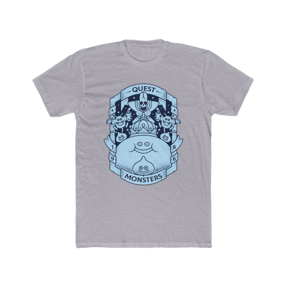 Quest Monsters T Shirt - Dragon Quest Gaming Tee - Slime - King Slime - Rpg Game Shirt - Jrpg Gamer Tee - alternate angle 4, merchandise